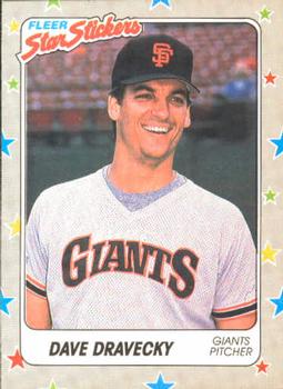 1988 Fleer Sticker Baseball Cards        127     Dave Dravecky